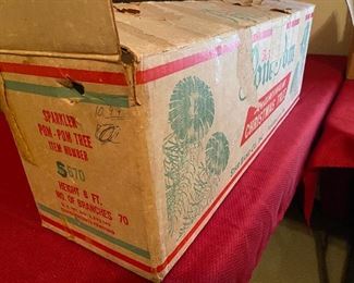 Six Foot Pom Pom Aluminum Christmas Tree