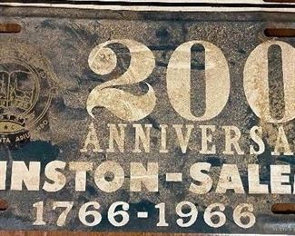 1966 200th Anniversary Winston Salem City Plate