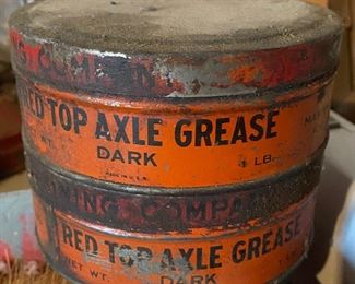 Red Top Axle Grease Cans