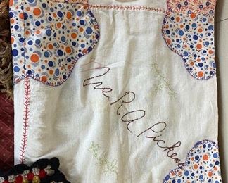 Embroidered Bed Cover with Friendship Names 