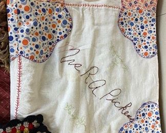 Embroidered Bed Cover with Friendship Names