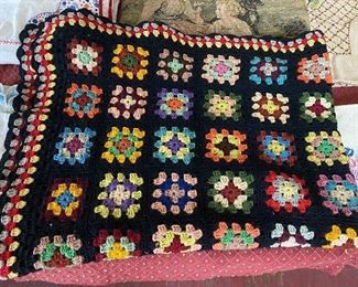 Nice Vintage Crocheted Afghan