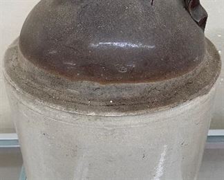 Stoneware Pottery Pitcher with Spout