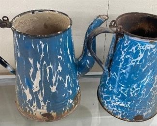 Blue and White Swirl Enamelware/Graniteware