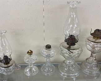 Assortment of Old Oil Lamps (Different Patterns)