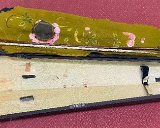 Old German Violin with Embroidered Cover