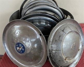 Assorted Old Hubcaps