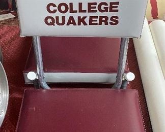 Vintage Guilford College Quakers Stadium Seats