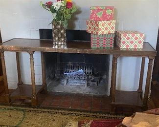 Antique sofa buffet table! 
