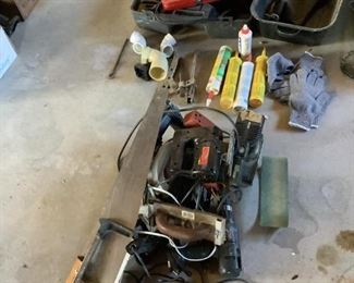 Craftsman Power Tools and More
Multiple Craftsman tools including an 18 Volt saw, Sabre saw, and sander. Other tools include a stapler, soldering gun, hand saws, and tool boxes/containers. All tools are in unknown working condition.