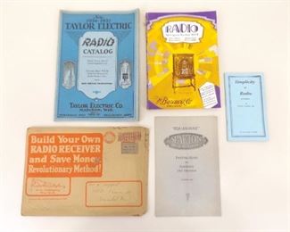 Lot of Antique Radio Catalogs
