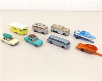 Lot of 8 Vintage Higher Grade Loose Recreation and Travel Themed Matchbox Cars