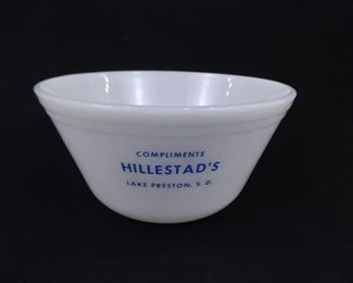 Vintage Federal Glass General Store Advertising Mixing Bowl