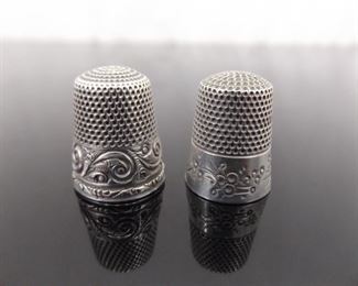 Antique Ketcham McDougall and Stern Brothers .925 Sterling Silver Thimbles
