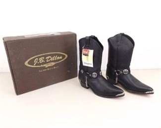 New w/Tags in Original Box J.B. Dillon Mens Size 12 EW Cowboy Biker Boots