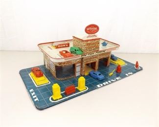 Vintage 1950's Marx Happi Time Tin Litho Service Center