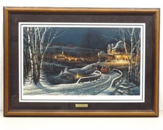 Pencil Signed Terry Redlin Open Edition Family Traditions w/COA