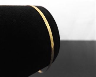 14k Yellow Gold Herring Bone Bracelet