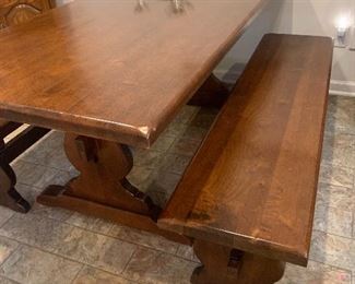 Farm Style Table with Bench Seating
