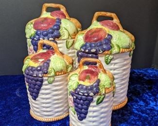 Fruit Basket Confection Jars