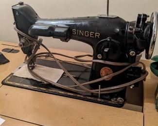Singer sewing machine up close