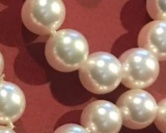 Opera length Akoya pearls 