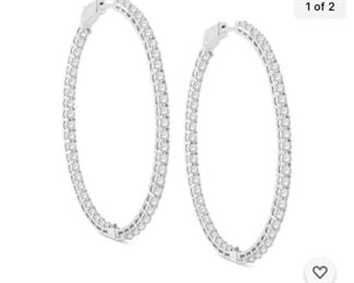 4 carat inside out hoops 