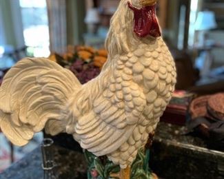 Large Italian ceramica rooster