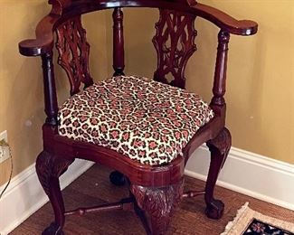 Mahogany corner chair