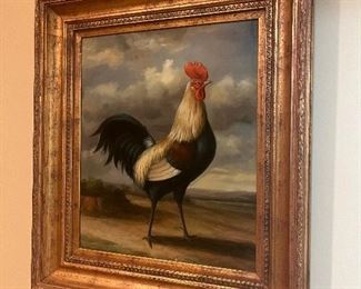 “Cock of the Walk” English oil on canvas 