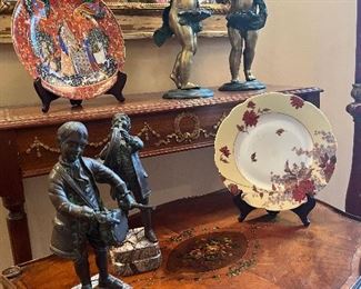 Vintage and antique bronzes, tables and lighting