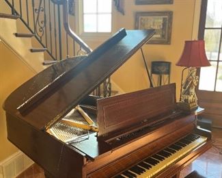 Gorgeous antique baby grand piano 