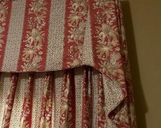 Custom made drapes, rods and valences throughout the house for sale!