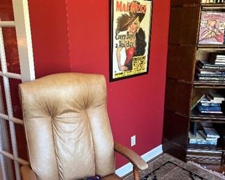 Nice leather office chair
Original Mae West movie posters