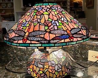 Dale Tiffany Two light dragonfly table lamp