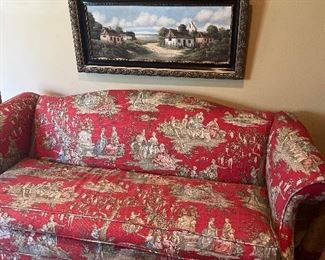 Custom Queen Anne sofa