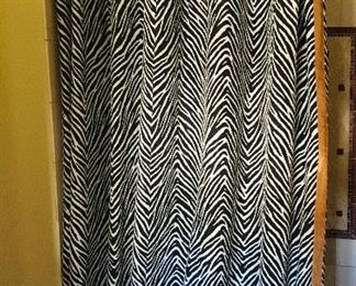 kicky zebra print  custom made shower curtain