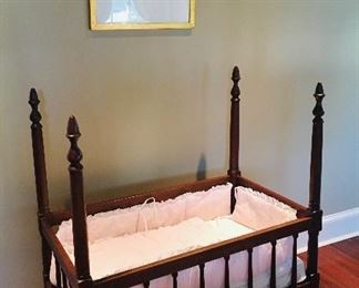 Antique  four poster baby bassinet