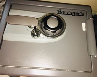 Sentry safe with key. 