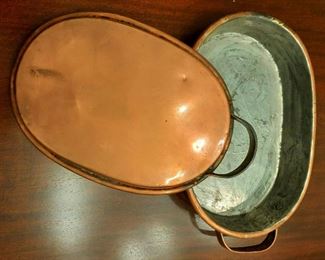 Re-tinned 19th century Copper Roasting Pans....