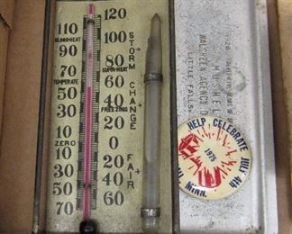 Little Falls Minnesota advertising thermometer