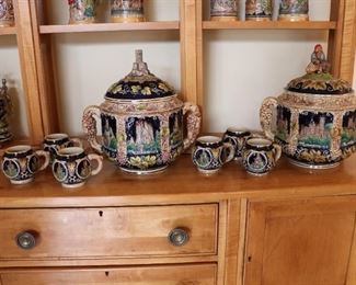 Vintage German Punch Bowl Set 