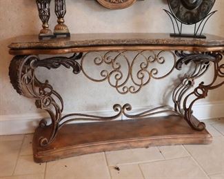 Beautiful Marble Top Console Table 