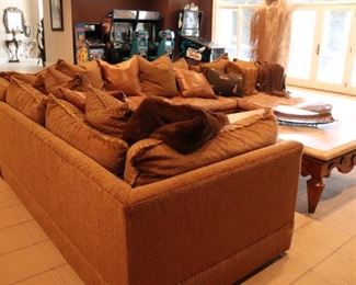 HUGE Sectional Sofa  (game in background are not for sale)  
