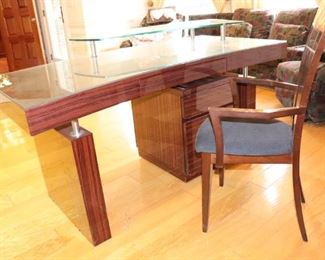 Excelsior Postmodern Italian Rosewood Desk 