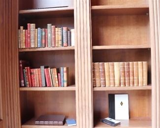 Hundreds of  beautifully bound in  Leather Books