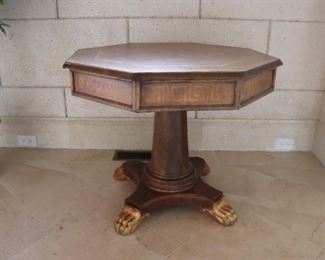 Octagon Claw foot Side foyer table  