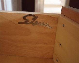 Greg  Sheres  Burlwood Dresser and Mirror 