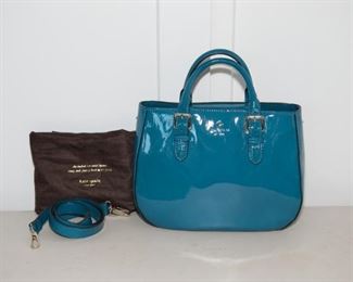 Kate Spade Blue Patent Leather Satchel 