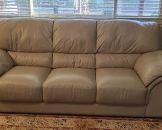 Cream Leather LR Couch